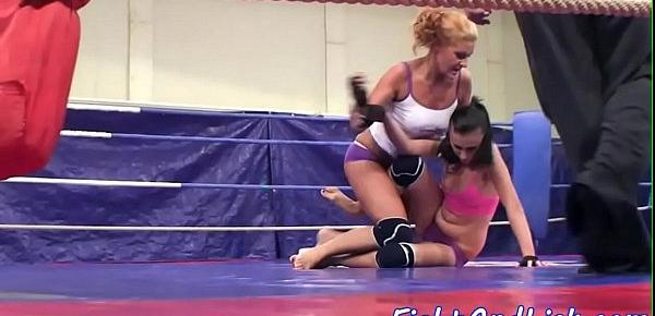  Amazing babes wrestling in catfight action